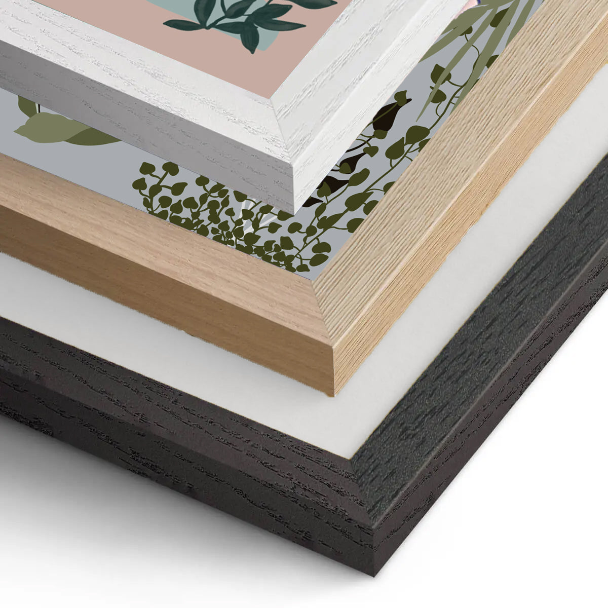 Sustainable pine frames for studio peers wall art botanical and travel prints